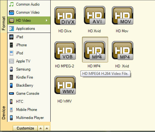 When the settings above are done, press the "START" button to begin converting WLMP to MP4.